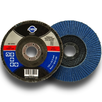 Fächerscheibe 125mm für INOX und Edelstahl Korn 120